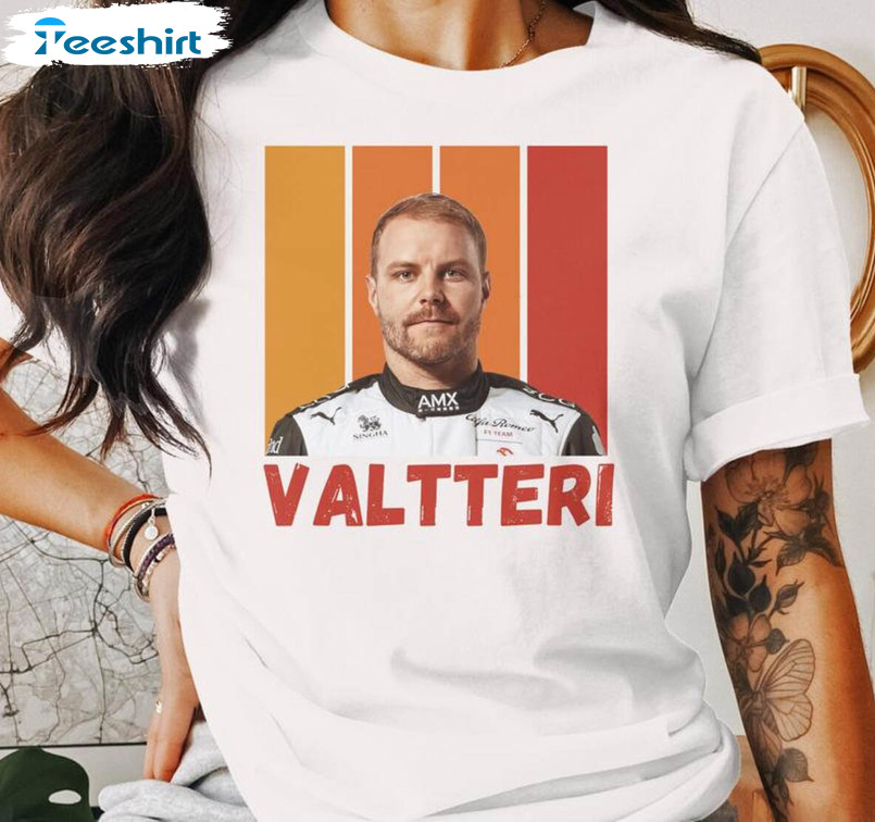 Valtteri Bottas Shirt, Formula Racing Tee Tops Long Sleeve