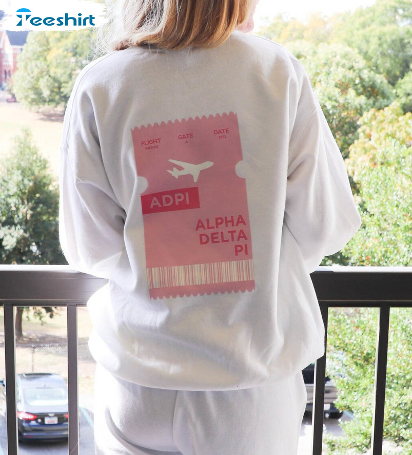 Alpha Delta Pi Sweatshirt, Trendy Short Sleeve Unisex Hoodie