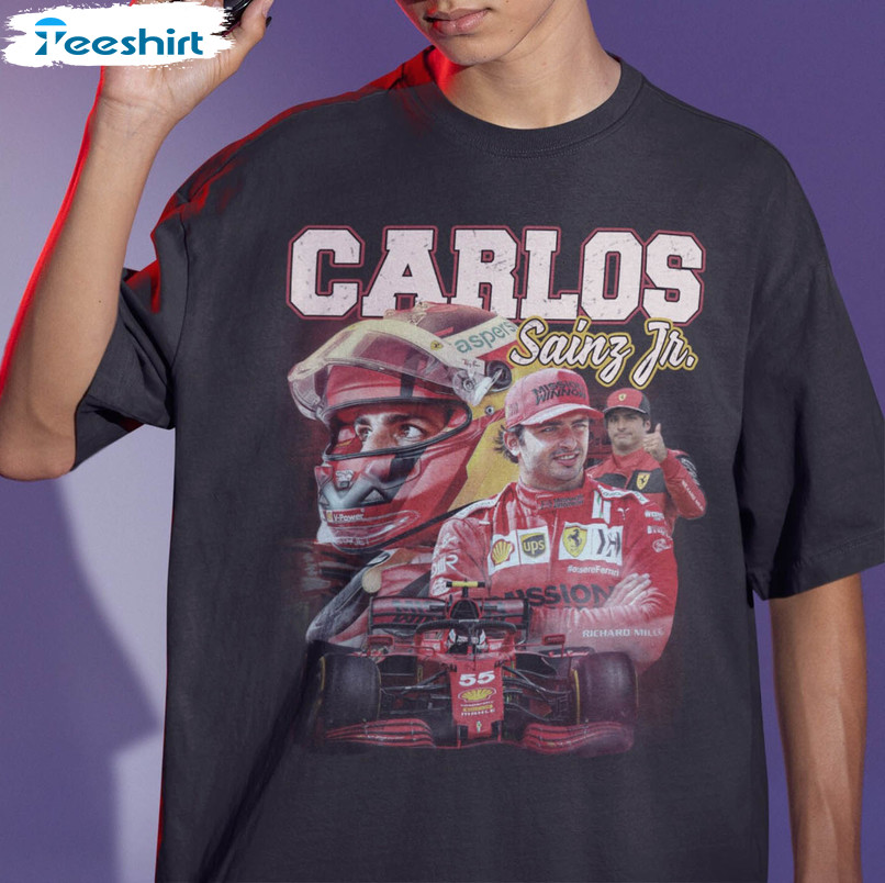 Carlos Sainz Jr Shirt, Driver Racing Championship Formula 1 Long Sleeve Sweatshirt