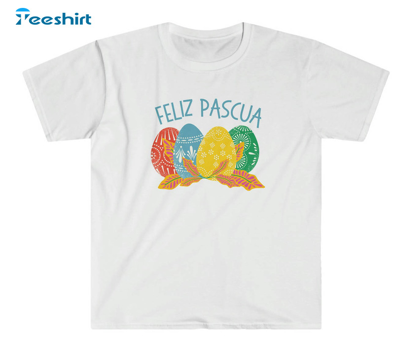 Feliz Pascua Happy Easter Vintage Sweatshirt, Short Sleeve