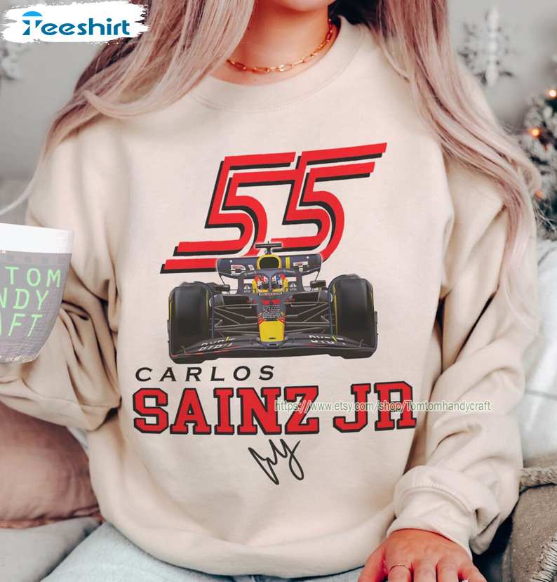 Carlos Sainz Jr Trendy Shirt, Formula One Crewneck Short Sleeve