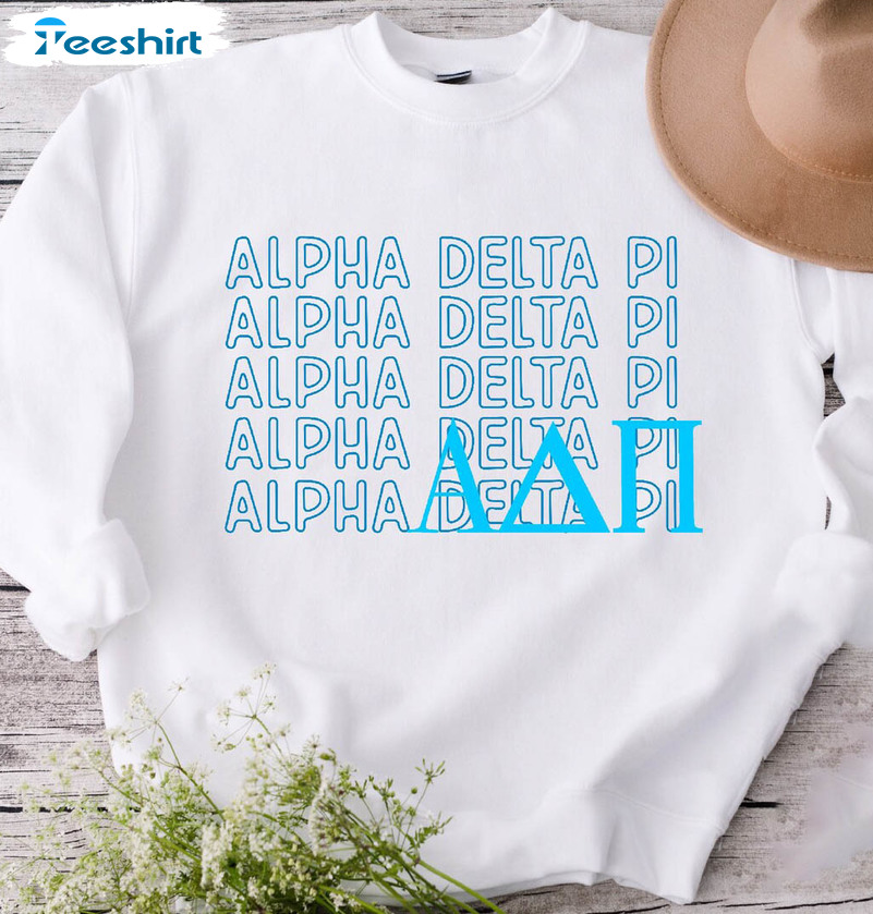 Alpha Delta Pi Sorority Sweatshirt, Little Big Alpha Crewneck Long Sleeve