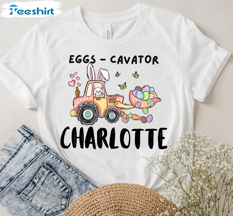 Easter Eggs Cavator Shirt, Vintage Easter Day Unisex Hoodie Long Sleeve