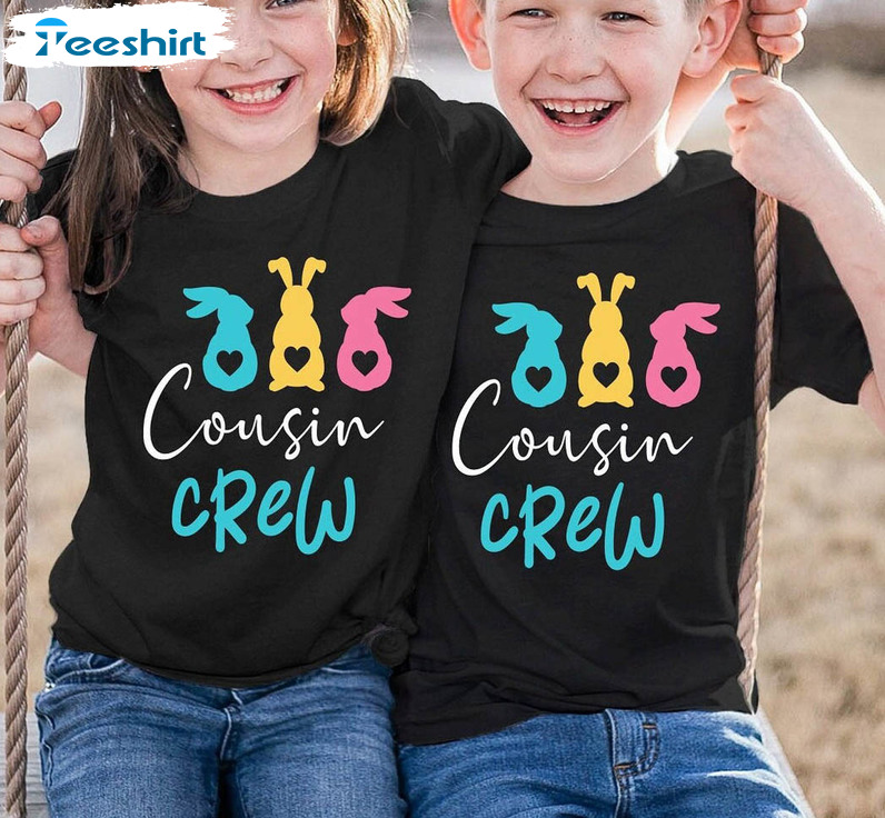 Cousin Crew Easter Cute Shirt, Funny Matching Rabbit Easter Short Sleeve Unisex T-shirt