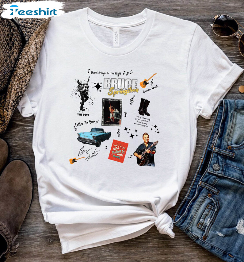 Vintage Bruce Springsteen Shirt, E Street Band Tee Tops Unisex Hoodie