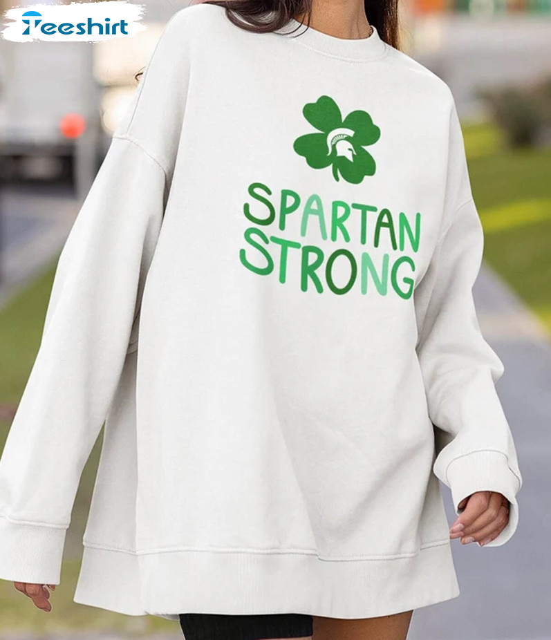Msu Spartan Strong Vintage Shirt, Msu Trendy Short Sleeve Crewneck