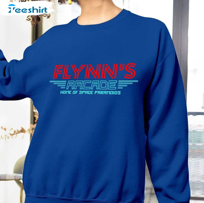 Flynn's Arcade Tron Shirt, Disney Tron Lightcylce Run Short Sleeve Tee Tops