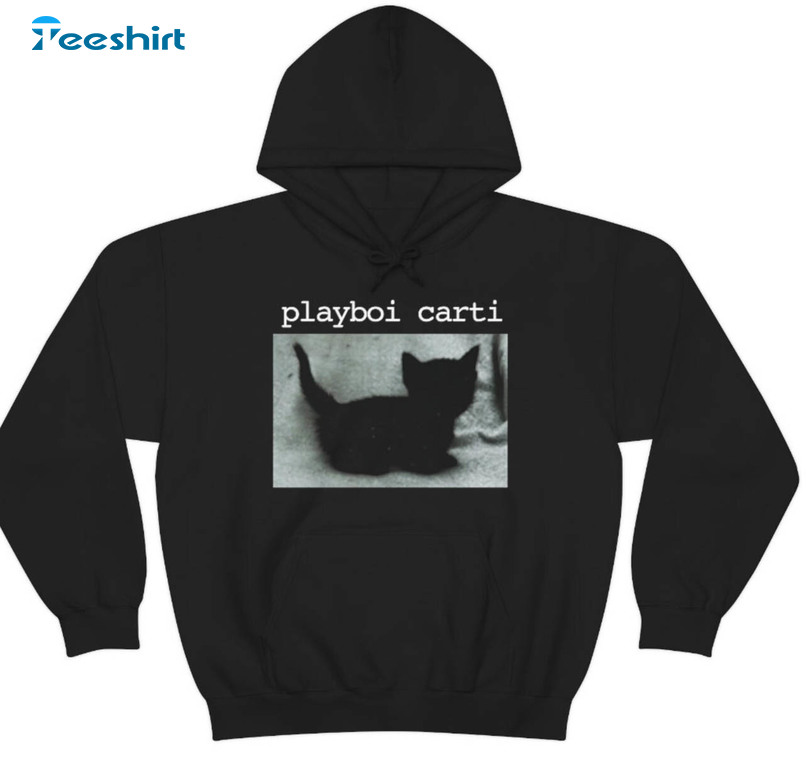 Playboi Carti Black Cat Shirt, Trendy Unisex Hoodie Short Sleeve