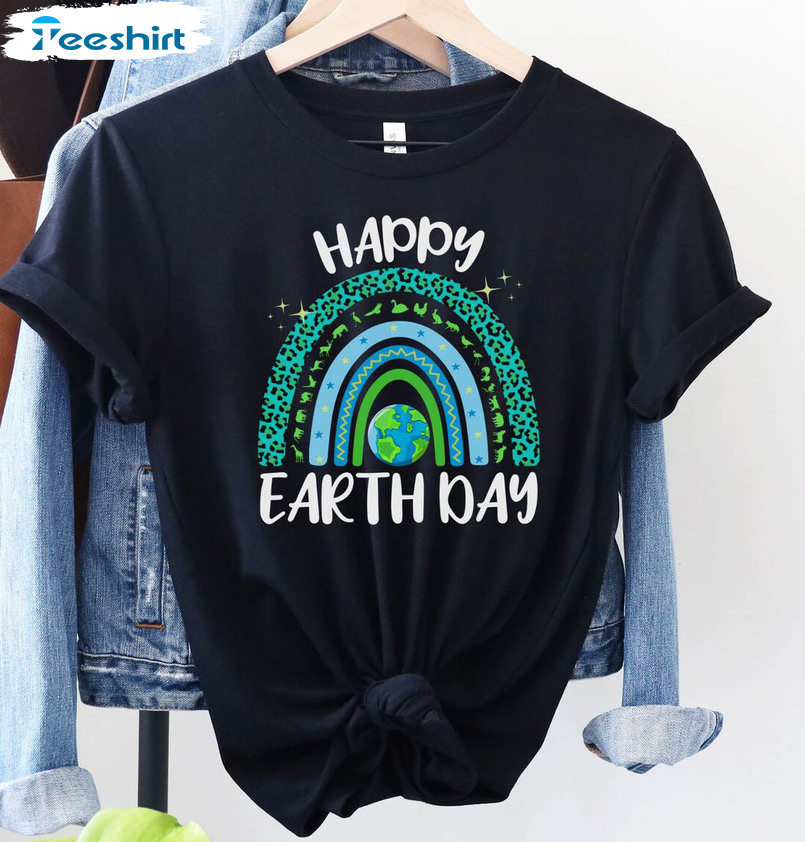 Happy Earth Day Shirt, Earth Day Love Teacher Sweatshirt Short Sleeve