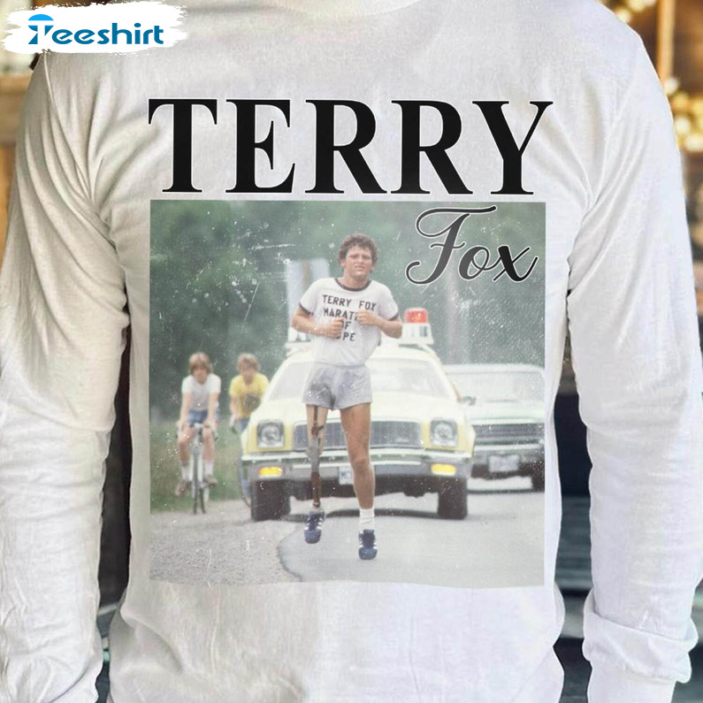 Ryan Reynolds Terry Fox Shirt, Vintage Dear Terry Long Sleeve Unisex T-shirt