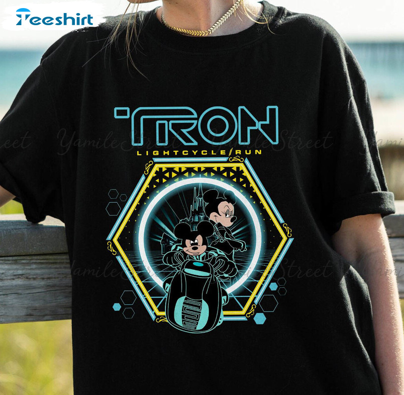 Disney Tron Lightcylce Run Ride Trendy Shirt, Disneyworld Unisex Hoodie Long Sleeve