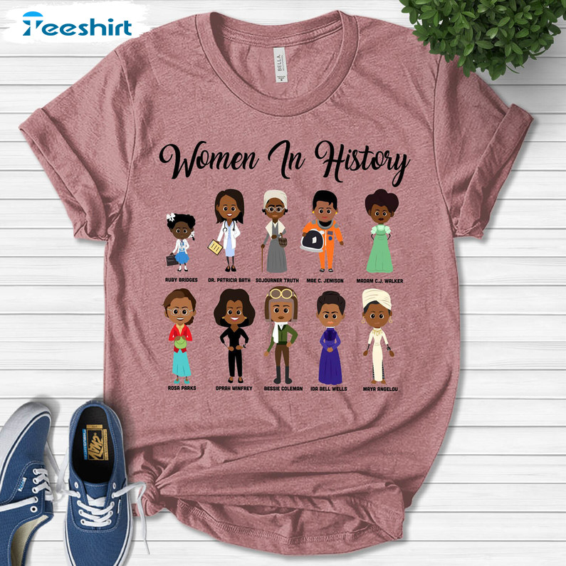 Black Women In History Shirt , History Teacher Long Sleeve Unisex T-shirt