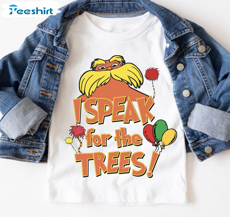 I Speak For The Trees Funny Shirt, Read Across America Day School Short Sleeve Tee Tops