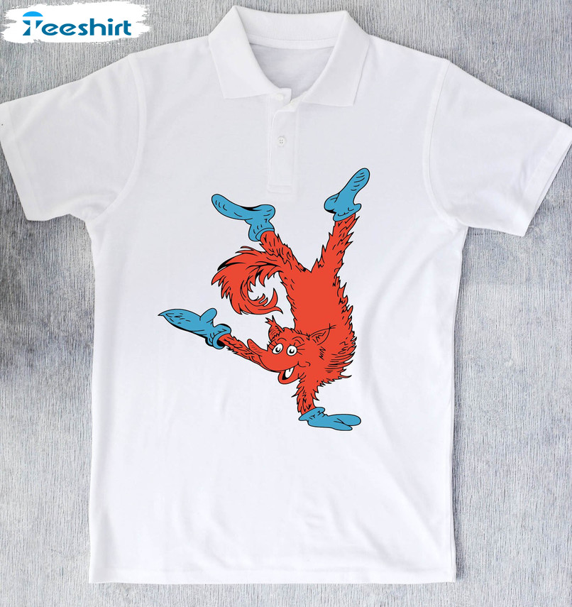 Fox In Socks Funny Shirt, Dr Seuss Tee Tops Long Sleeve