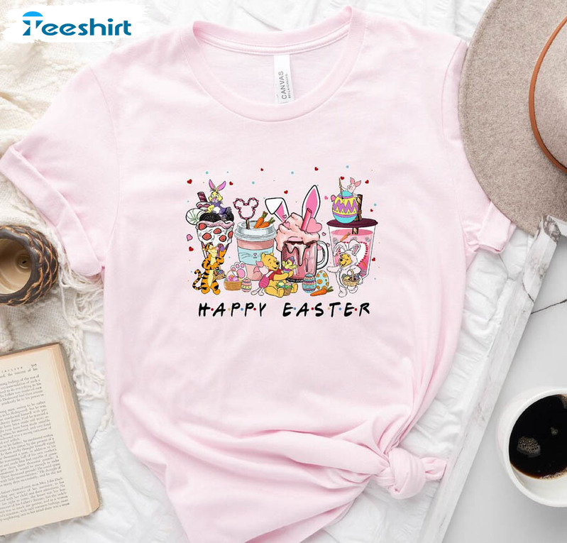 Disney Winnie The Pooh Happy Easter Shirt, Easter Coffee Unisex Hoodie Crewneck