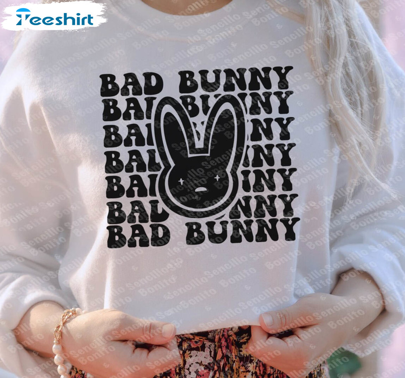 Bad Bunny Easter Shirt, Funny Bad Bunny Long Sleeve Sweatshirt