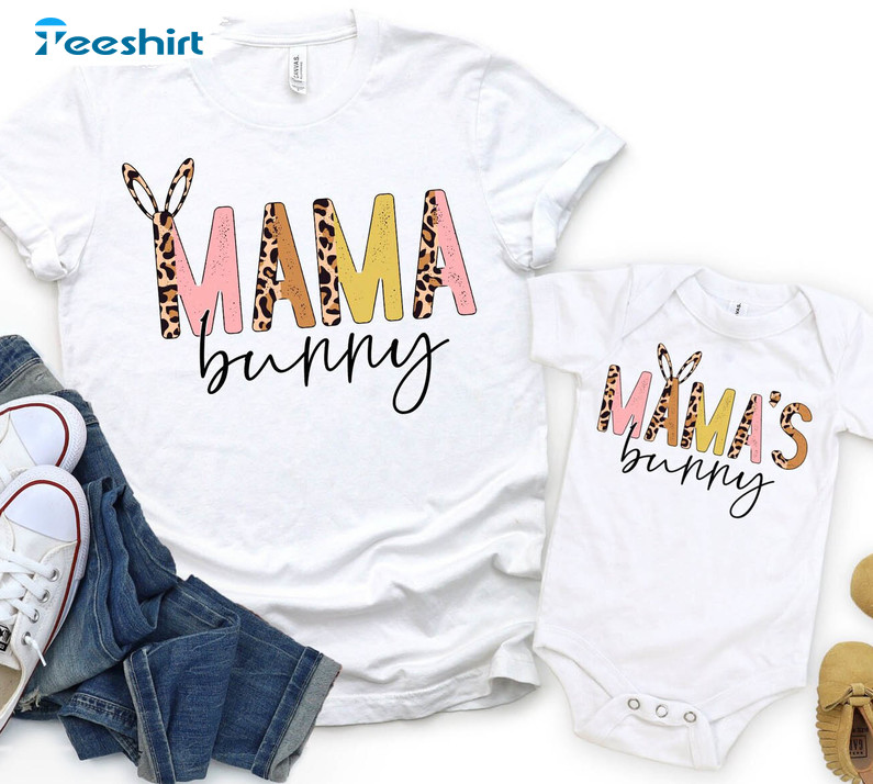 Funny Mama Bunny Shirt, Easter Matching Unisex T-shirt Crewneck