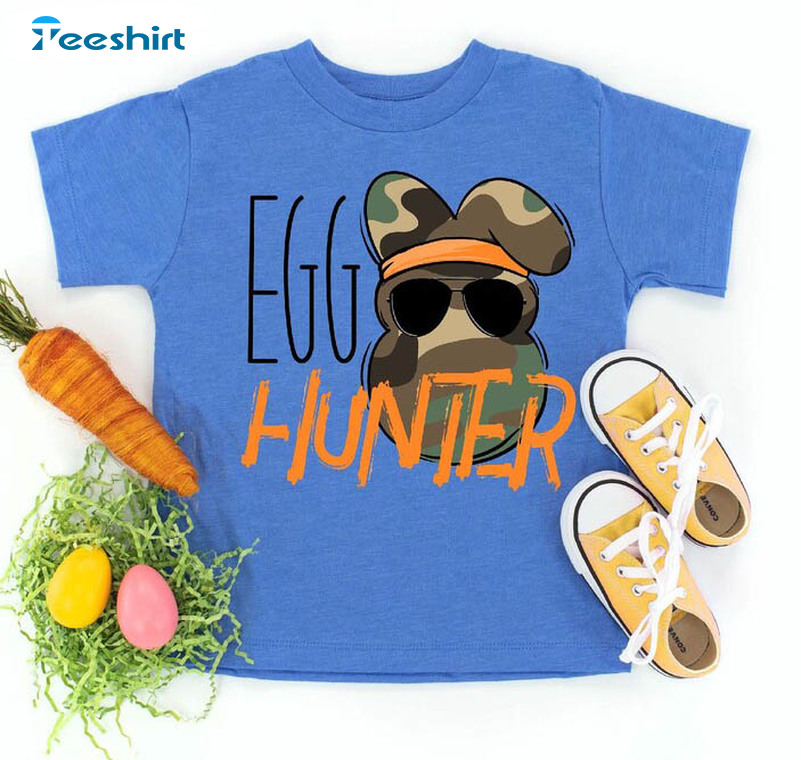 Egg Hunter Cute Shirt, Easter Bunny Unisex Hoodie Short Sleeve
