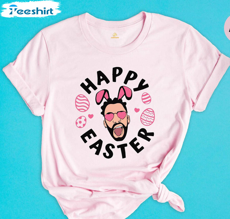 Bad Bunny Happy Easter Shirt, Bad Bunny Lovers Unisex T-shirt Long Sleeve