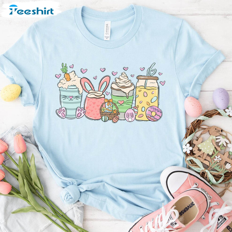 Easter Coffee Cute Shirt, Trendy Easter Short Sleeve Unisex T-shirt