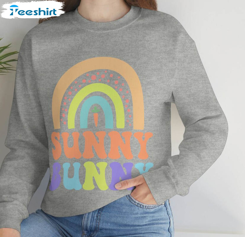 Vintage Sunny Bunny Shirt, Easter Day Unisex Hoodie Crewneck