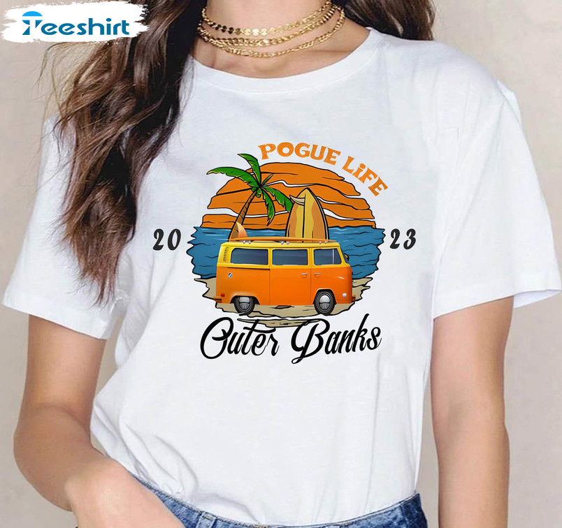 Retro Outer Banks Pogue Life 2023 Shirt, Paradise On Earth Unisex T-shirt Short Sleeve