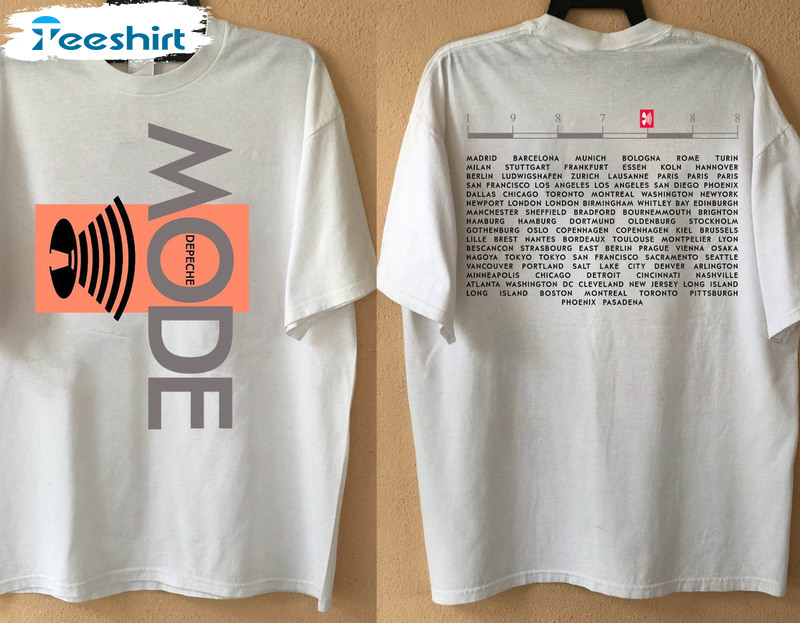Depeche Mode Tour 1987 1988 Shirt, Trendy Music For The Masses Tour Unisex T-shirt Long Sleeve