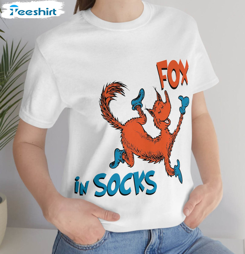 Fox In Socks Cute Shirt, Dr Sesuss Long Sleeve Unisex T-shirt