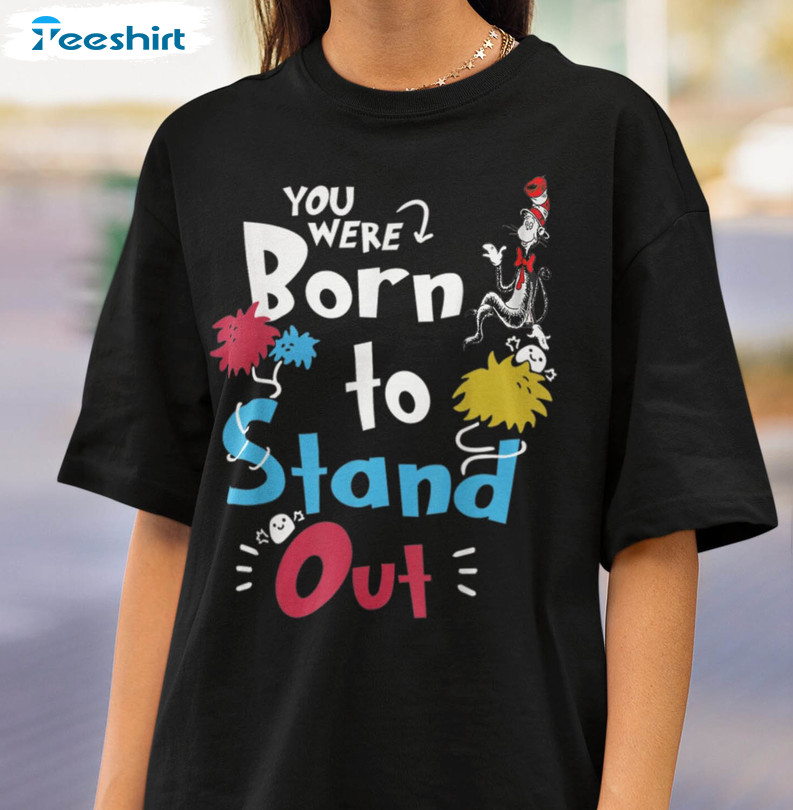 You Were Born To Stand Out Cute Shirt, Autism Awareness Doctor Teacher Short Sleeve Sweater