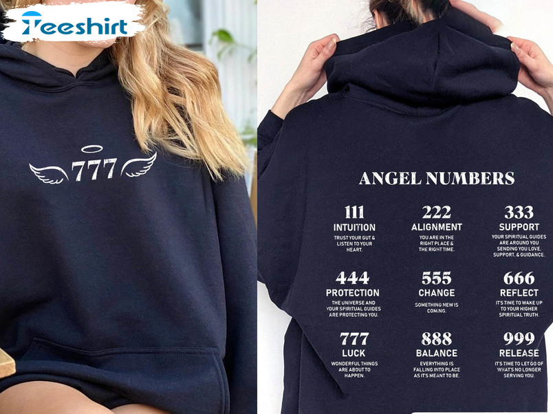 Angel Number Trendy Shirt, Vintage Sweater Short Sleeve