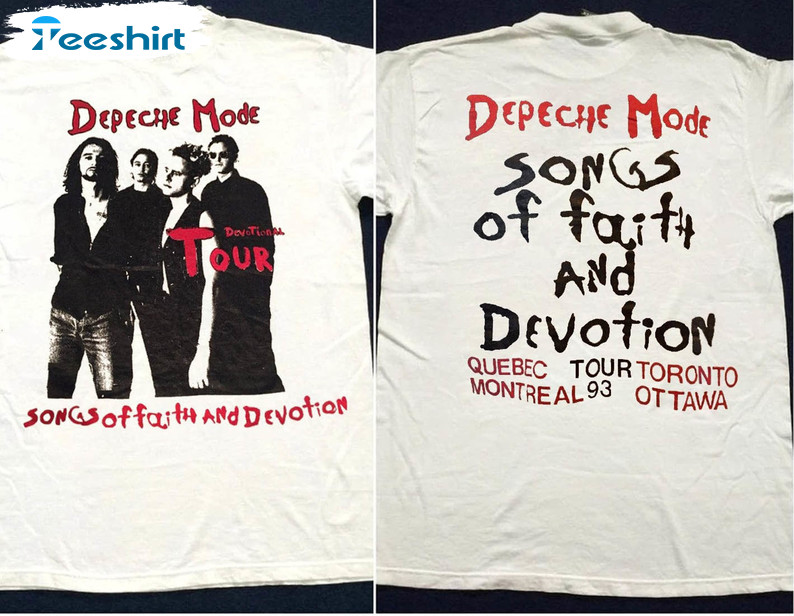Vintage 1993 Depeche Mode Song Of Faith Shirt, Trendy Depeche Mode Tour Long Sleeve Unisex T-shirt