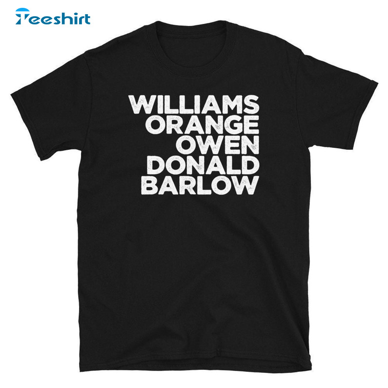 Williams Orange Owen Donald Barlow Trendy Sweatshirt, Unisex T-shirt