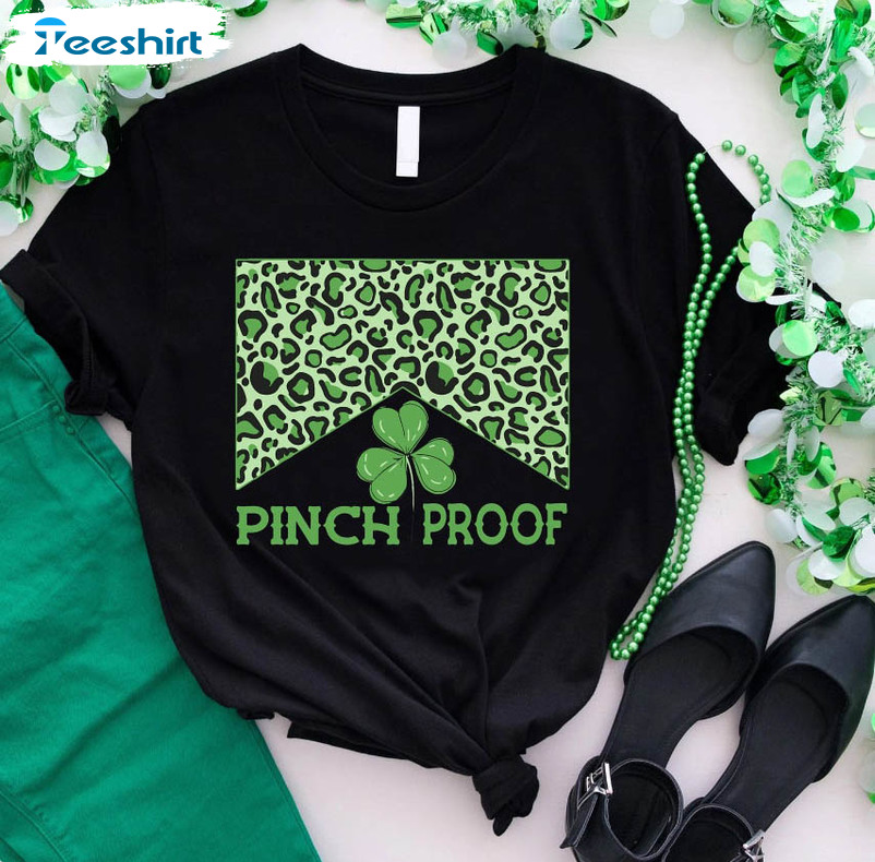 Saint Patricks Day Shirt, Funny Leopart Pinch Proof Tee Tops Unisex Hoodie