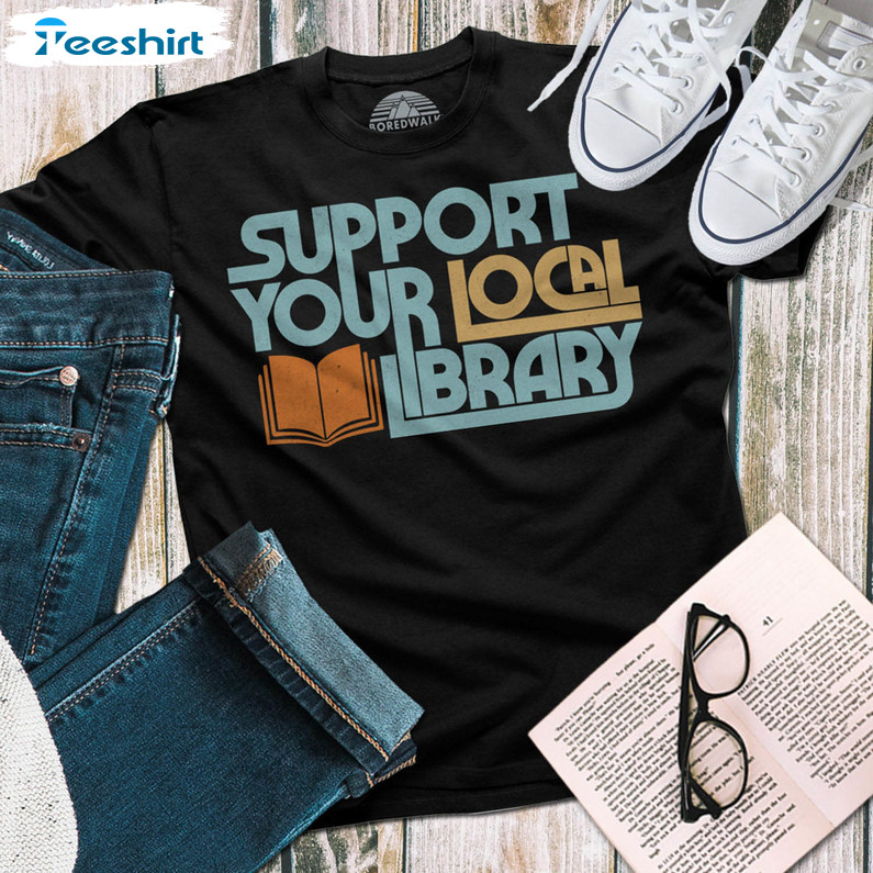 Women's Support Your Local Library Racerback Tank Top - Boredwalk