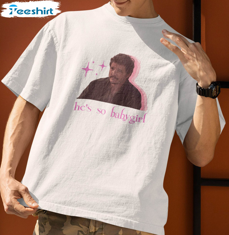 Pedro Pascal Babygirl Shirt, Trendy Pop Culture Short Sleeve Tee Tops