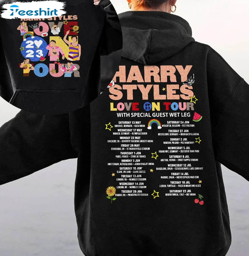 Love On Tour 2023 Shirt, Harry Concert Crewneck Short Sleeve
