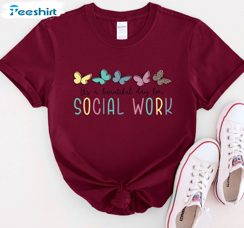 School Social Worker Shirt, Floral Social Worker Tee Tops Unisex Hoodie