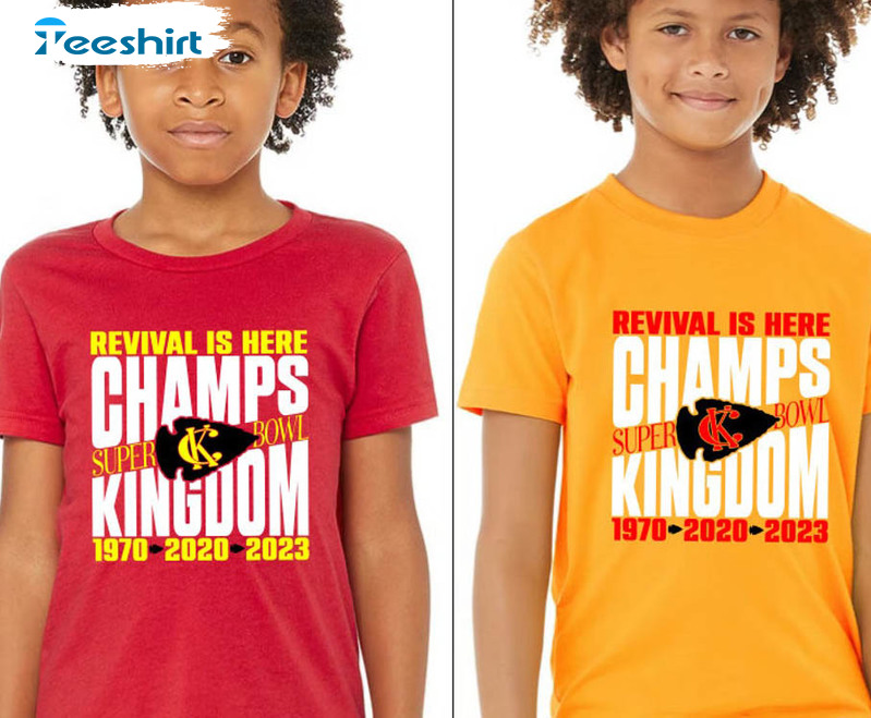 Chiefs Champs Kingdom Revival Is Here Shirt, Trendy Long Sleeve