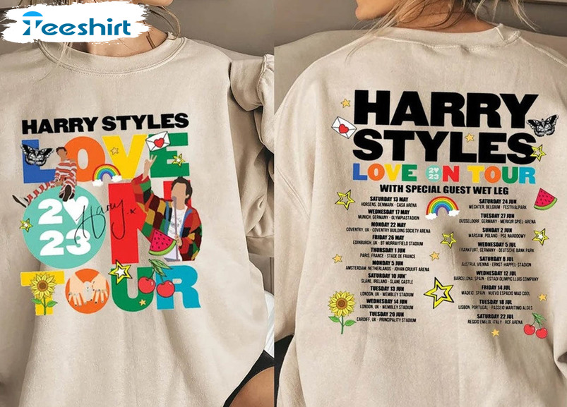 Love On Tour 2023 Sweatshirt, Harry Tour 2023 Unisex T-shirt Short Sleeve