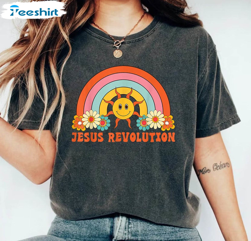 Jesus Revolution Trendy Shirt, Christian Faith Crewneck Unisex T-shirt