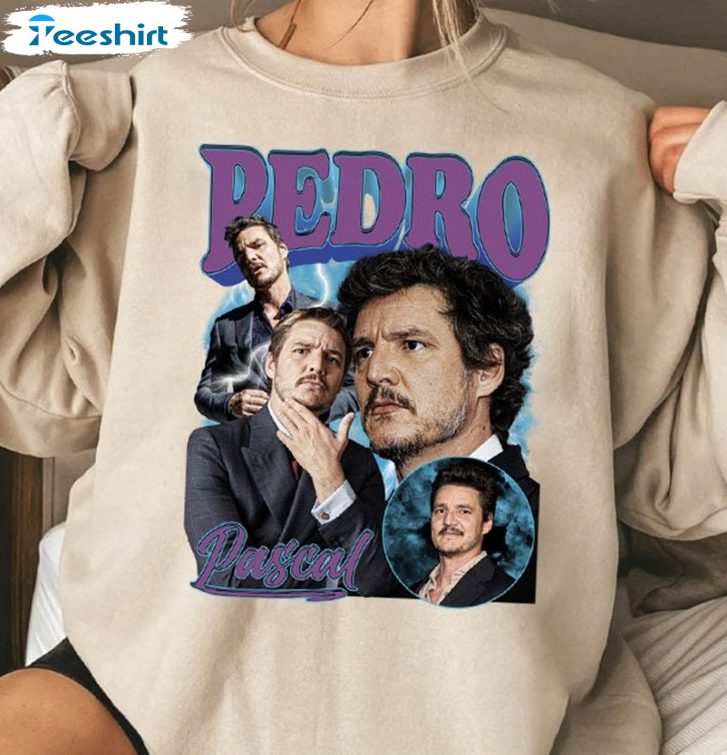 Pedro Pascal Trendy Shirt, Pascal Tribute Short Sleeve Sweatshirt