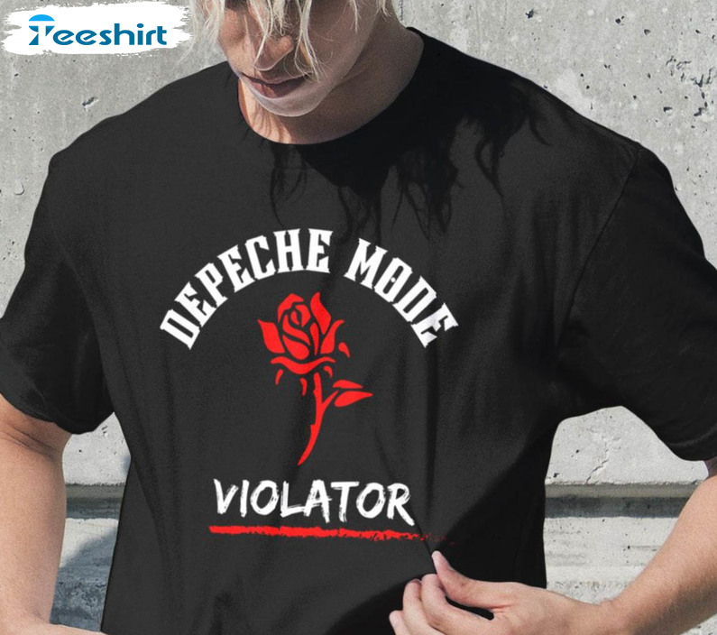 Depeche Mode Violator Shirt, Trendy Depeche Mode Band Crewneck Short Sleeve