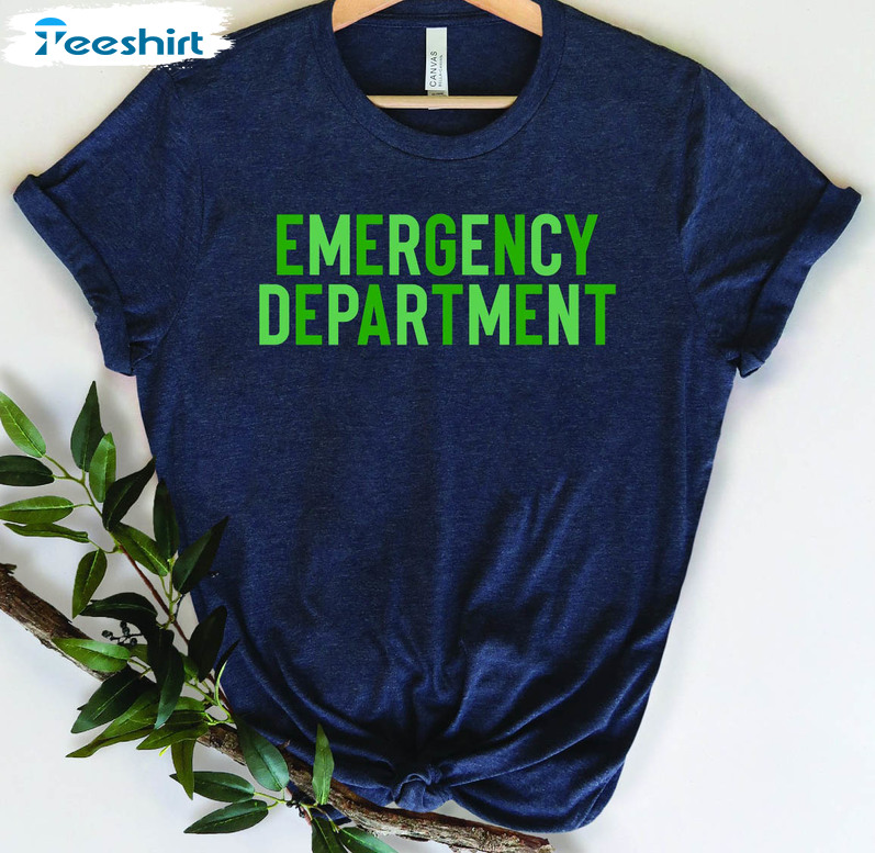 Emergency Department Trendy Shirt, Er Tech Short Sleeve Sweatshirt