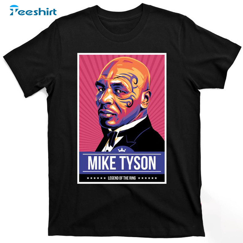 Mike Tyson Trendy Shirt, Vintage Unisex Hoodie Short Sleeve