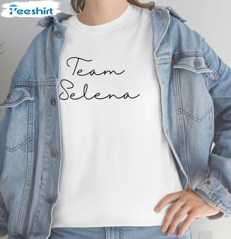 Team Selena Vintage Shirt, Selena Gomez Hailey Bieber Crewneck Unisex Hoodie