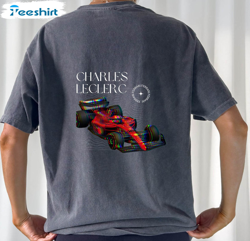 Charles Leclerc Trendy Shirt, Formula One Racing Short Sleeve Sweatshirt