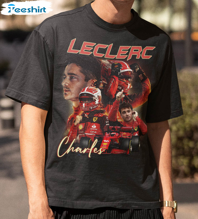 Vintage Charles Leclerc Scuderia Ferrari Shirt, Charles Leclerc Unisex T-shirt Crewneck