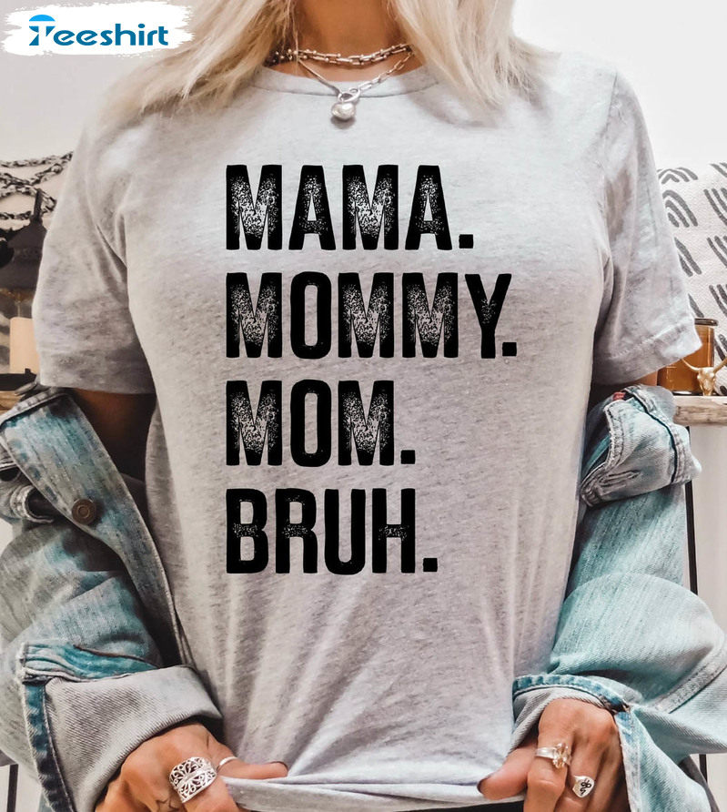 Funny Mama Mommy Mom Bruh Sweatshirt, Cute Southwest Long Sleeve Unisex Hoodie