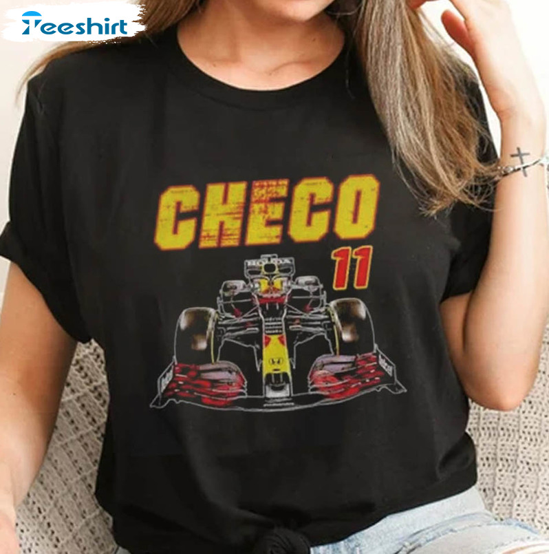 Sergio Perez Vintage Shirt, Trendy Formula1 Short Sleeve Crewneck