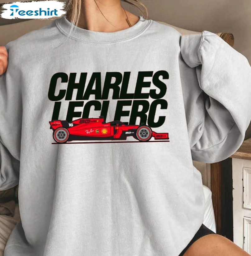 Charles Leclerc Vintage Shirt, Formula 1 Unisex Hoodie Short Sleeve